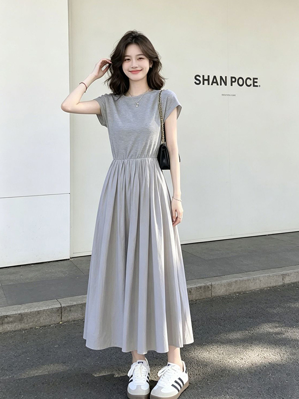 Korean Style A Line Shirt Dress - Vestido Feminino Plus Size Estilo Coreano,