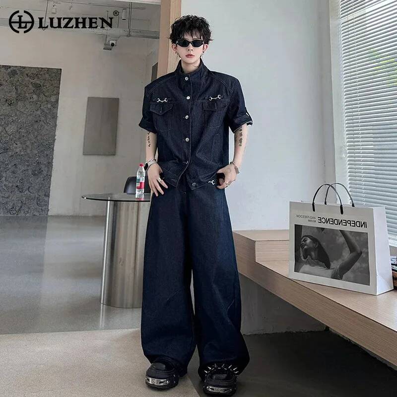 Jeans - LUZHEN Conjunto Masculino de Verão 2026