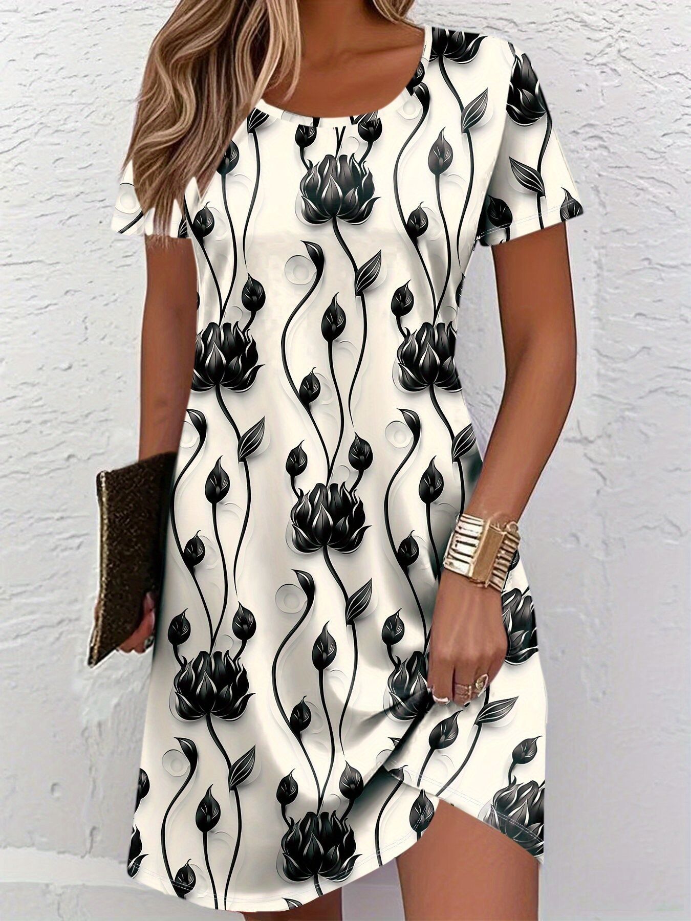 French Vintage Floral Midi Dress - Novo Vestido Feminino Slim de Verão