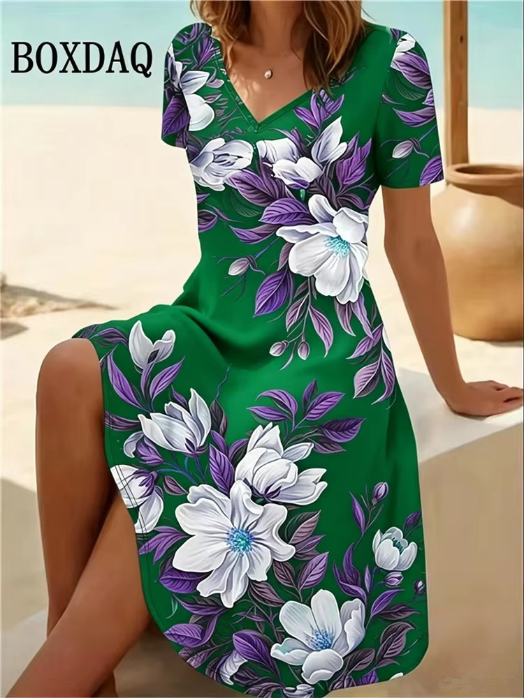 Boho Summer Beach Maxi Dress - Vestidos Femininos Plus Size 6XL, Vestido