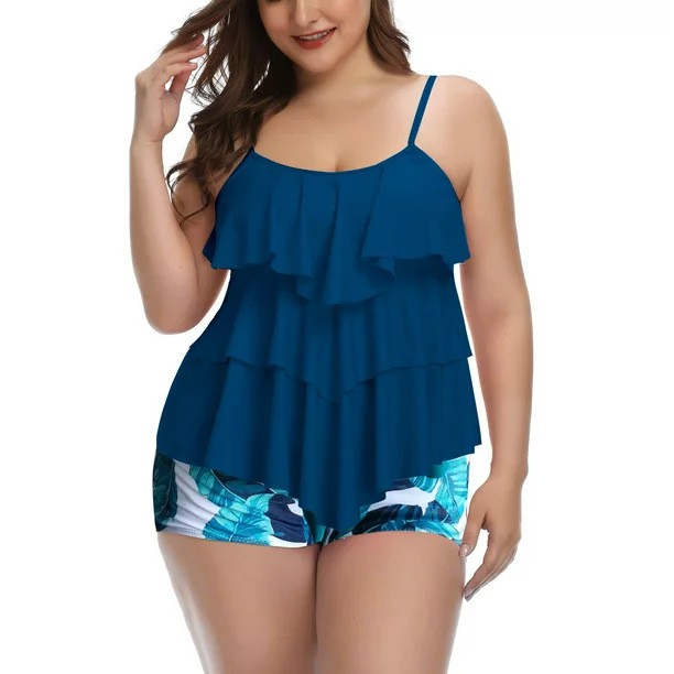Swimwear - Biquíni Feminino Plus Size com Estampa