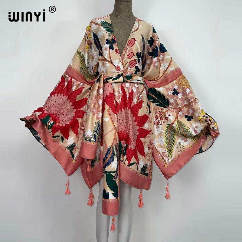 Boho Summer Beach Maxi Dress - Vestidos de Outono WINYI para Mulheres,
