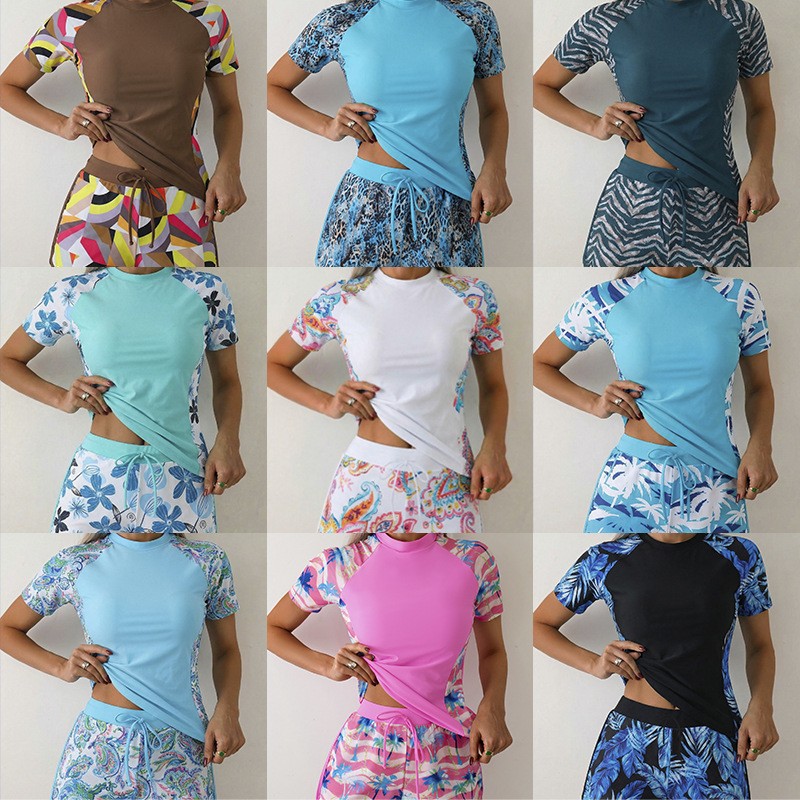 Tops - Tankini Feminino com Shorts, Top de