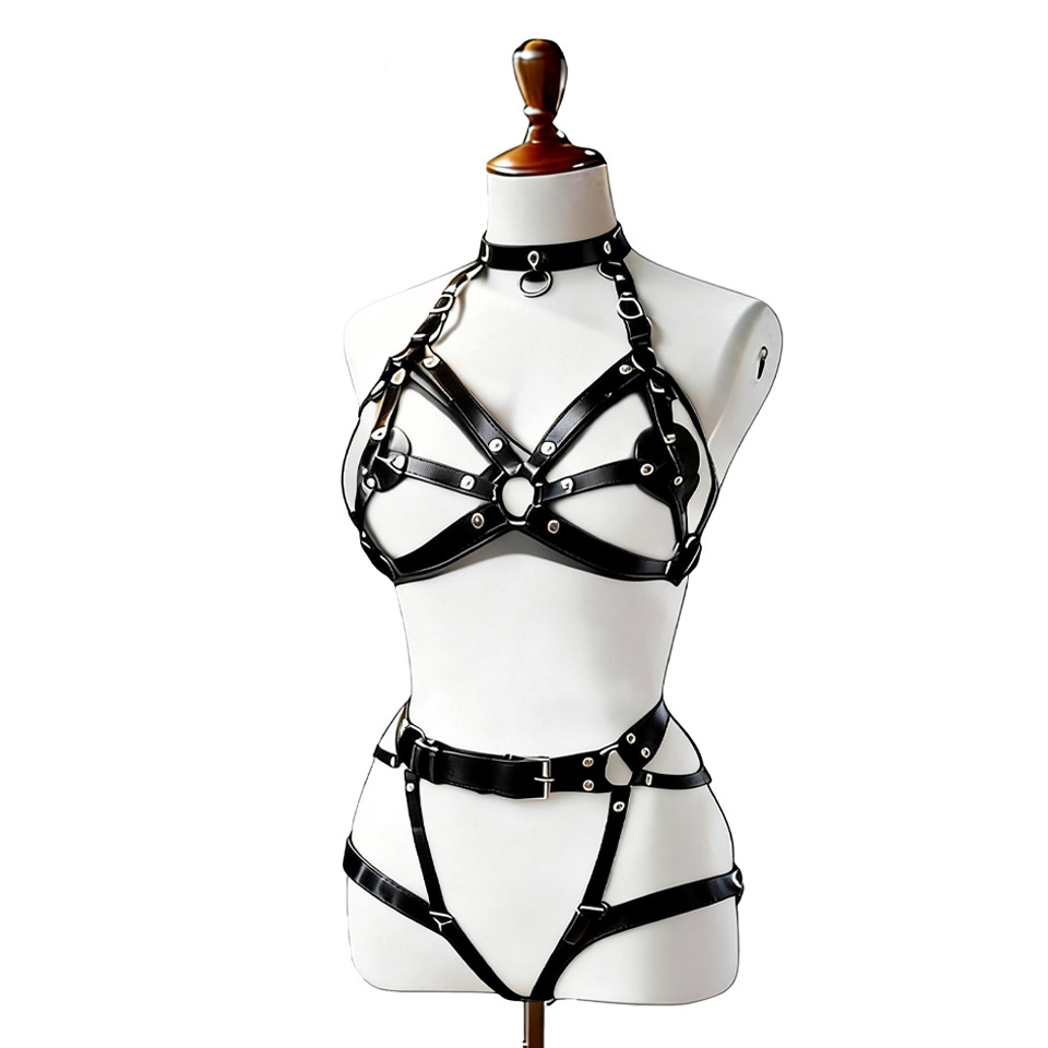 Lingerie - Cinto de Lingerie de Couro Sexy