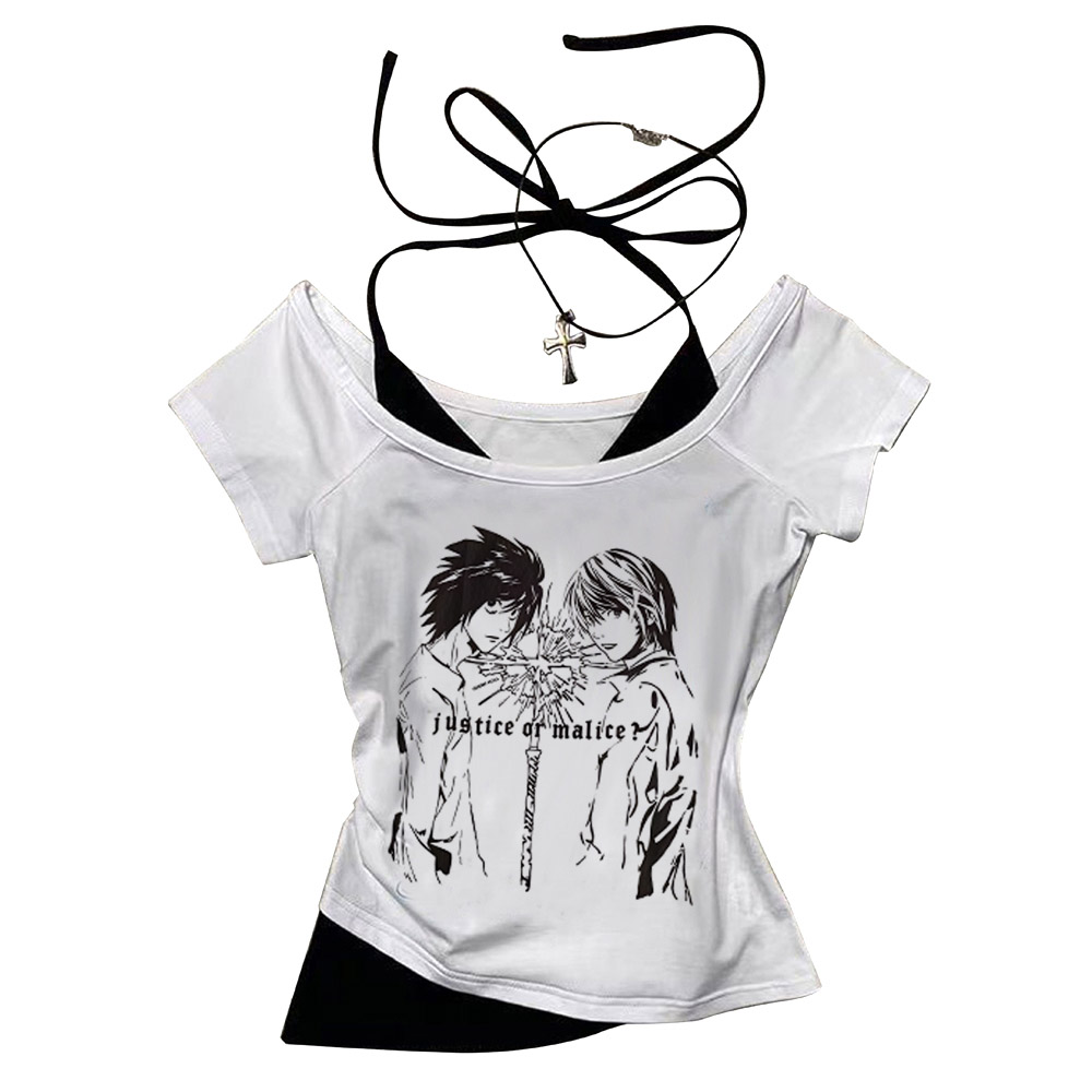Camisetas Cropped Góticas Grun - Y2K Graphic Baby Tee Crop avaliação e preço