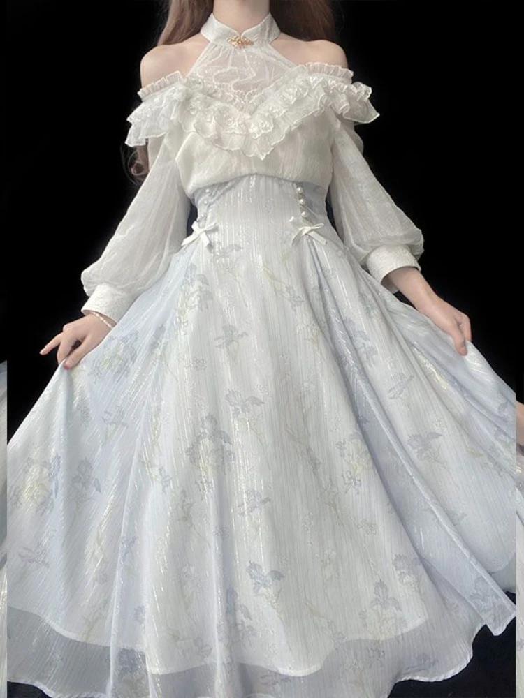 Vestido Midi Floral Lolita Fem - French Vintage Floral Midi Dress avaliação e preço