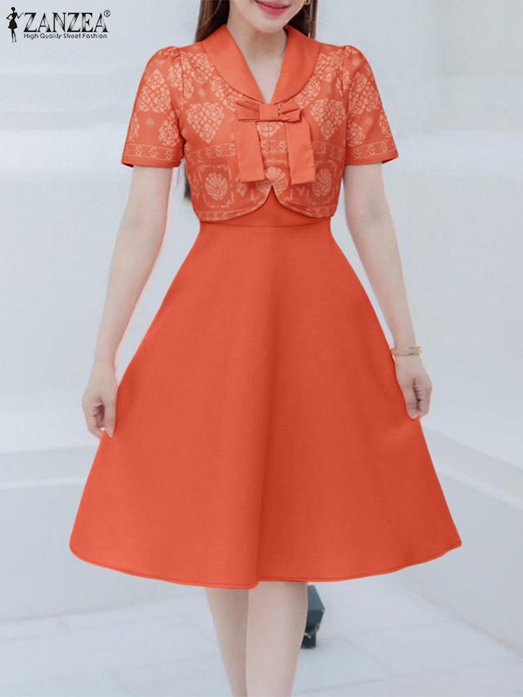 Elegante uma linha vestido de  - French Vintage Floral Midi Dress avaliação e preço