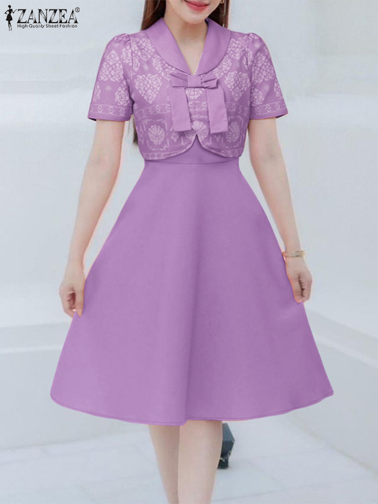 Elegante uma linha vestido de  - French Vintage Floral Midi Dress avaliação e preço