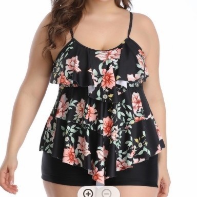 Tankini Feminino com Estampa F - Tops avaliação e preço