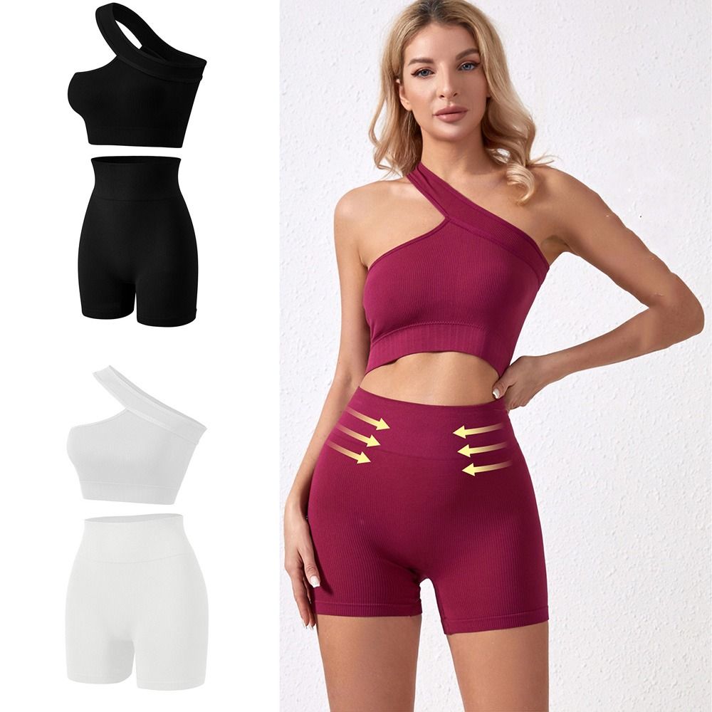 Conjunto de Treino Feminino Co - Seamless Ribbed Workout Tank Top avaliação e preço