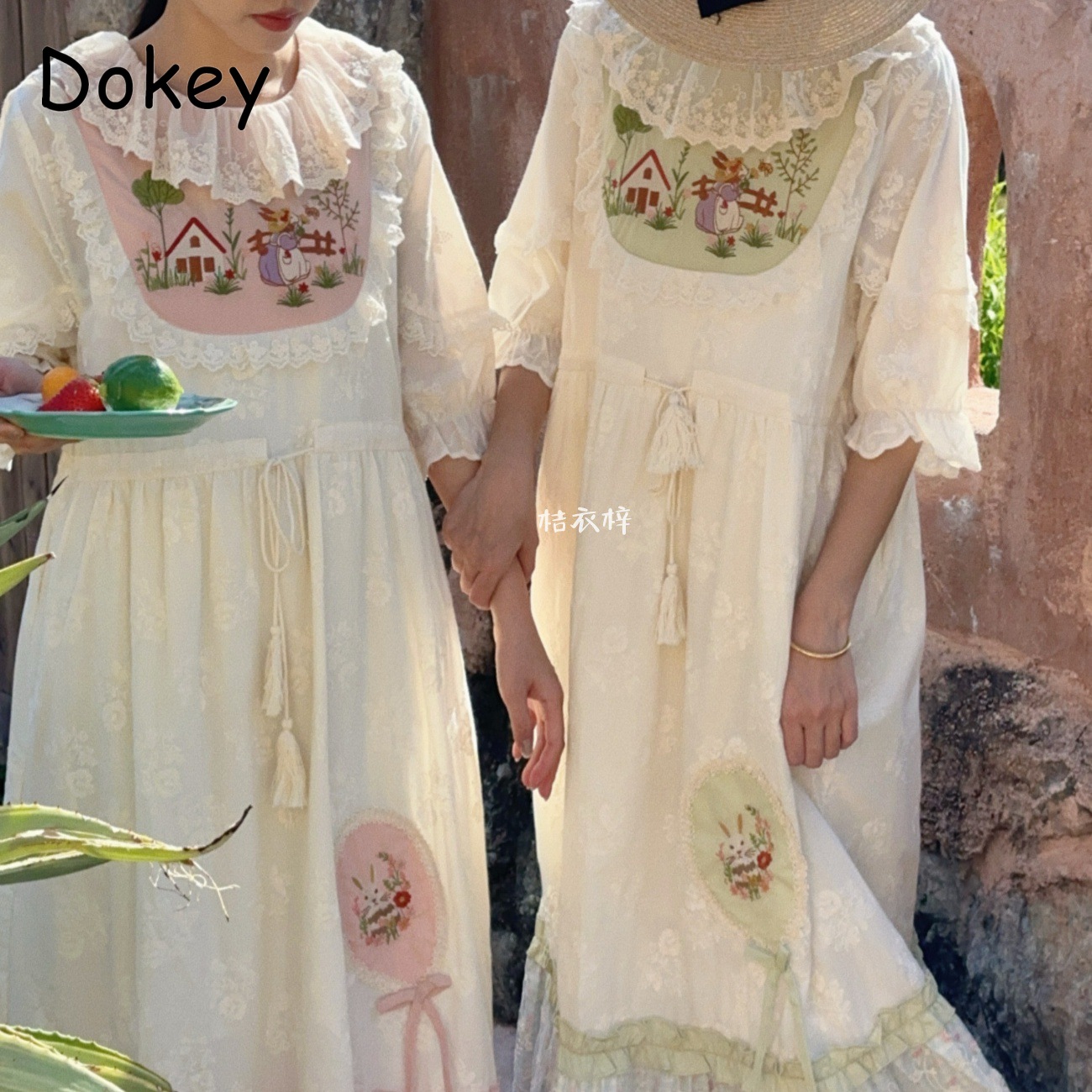 Vestido Midi Vintage com Borda - French Vintage Floral Midi Dress avaliação e preço