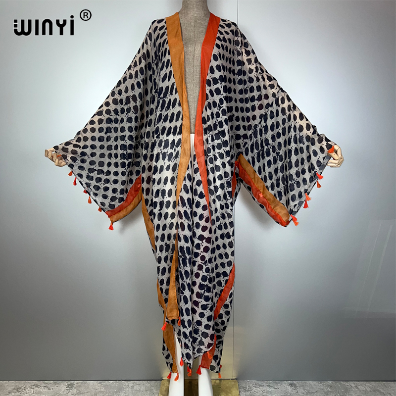 WINYI Conjunto de Verão Kimono - Boho Summer Beach Maxi Dress avaliação e preço