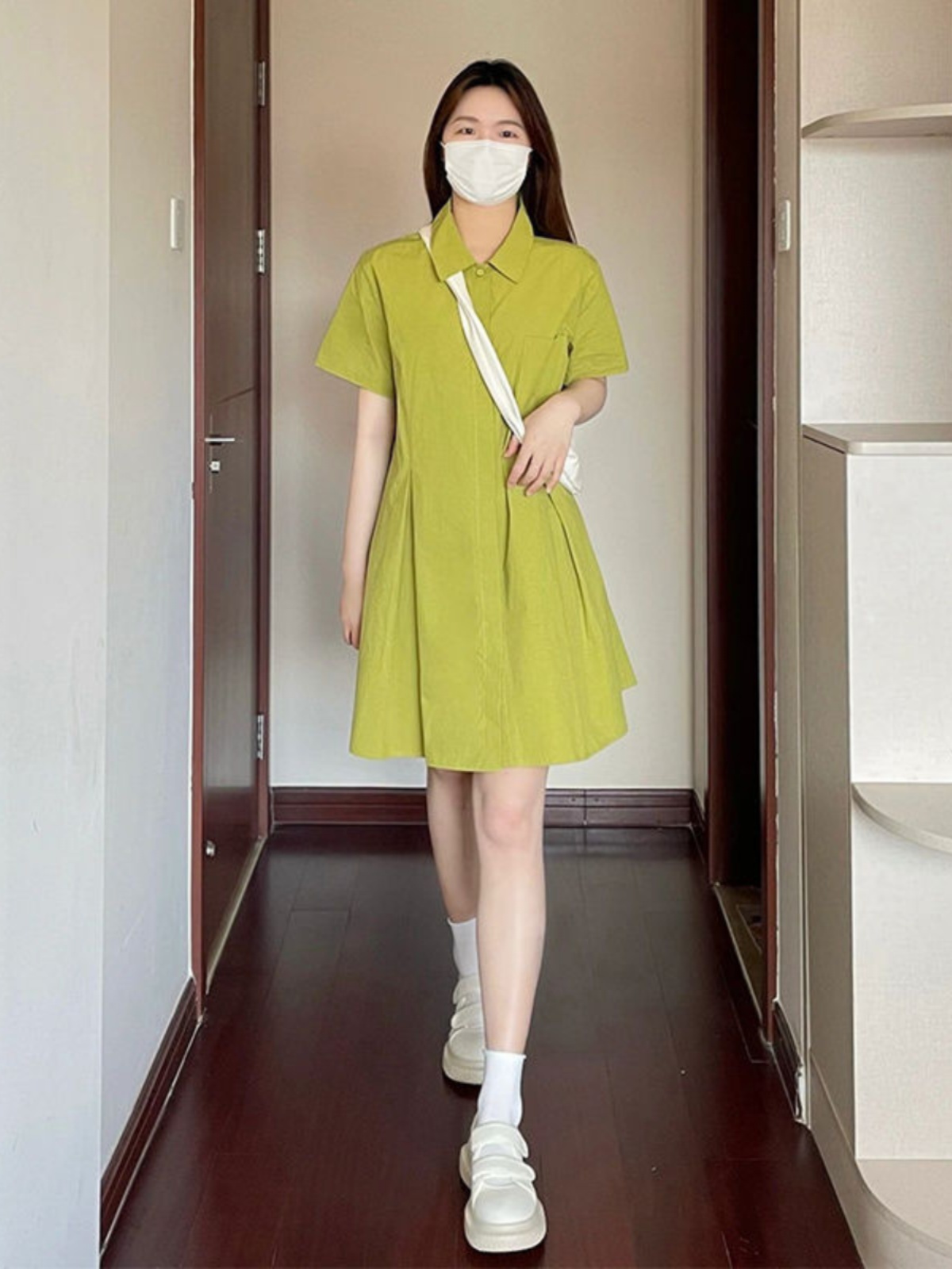 Vestido  Plus Size Feminino So - Korean Style A Line Shirt Dress avaliação e preço