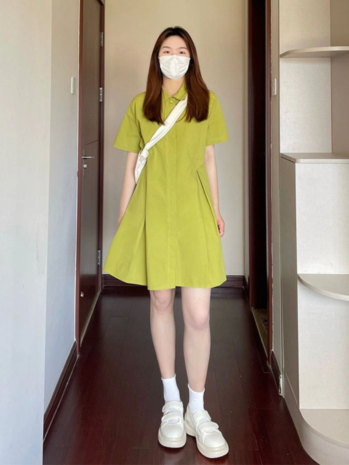 Vestido  Plus Size Feminino So - Korean Style A Line Shirt Dress avaliação e preço