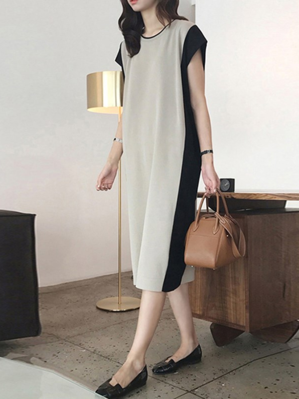 Vestido T-Shirt de Comprimento - Korean Style A Line Shirt Dress avaliação e preço