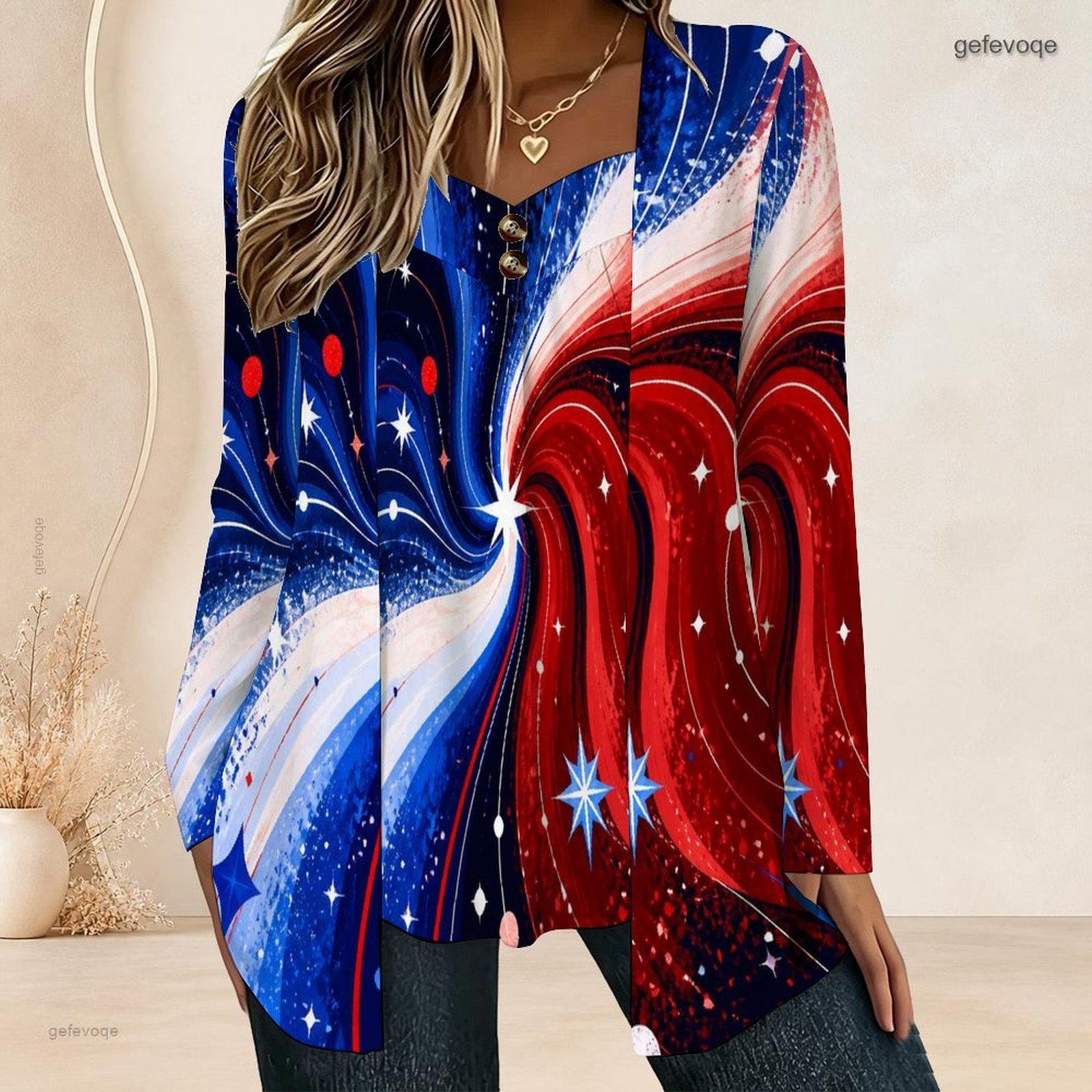 Blusa Feminina Falsa de Duas P - Blouses avaliação e preço