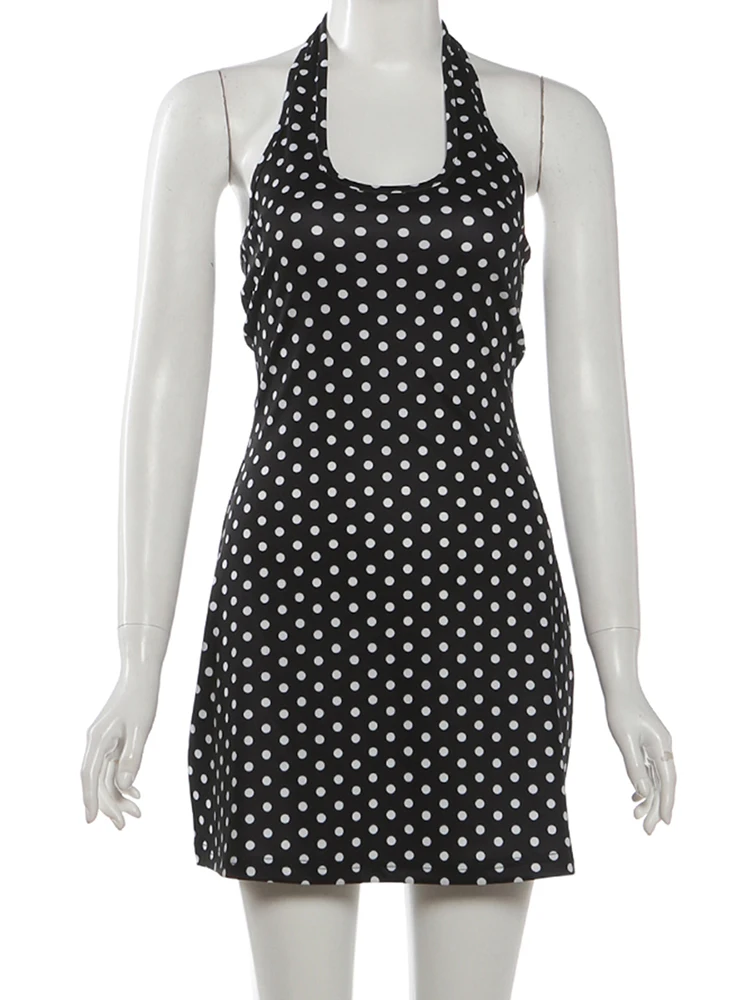 Vestido Sexy Sem Costas FDEY p - Y2K Backless Halter Mini Dress avaliação e preço