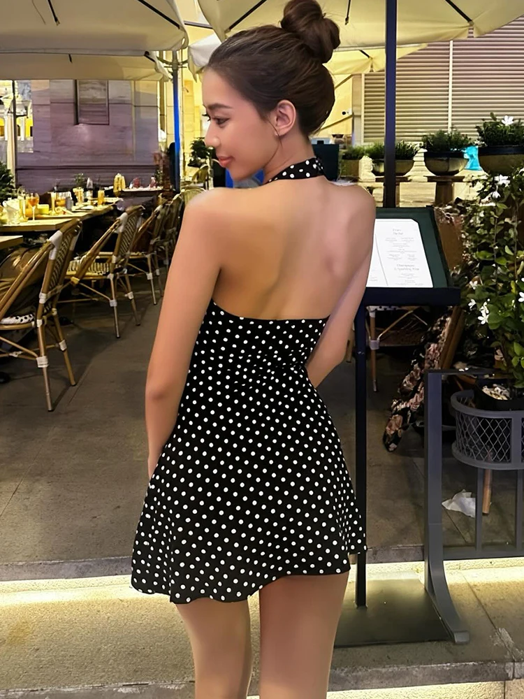 Vestido Sexy Sem Costas FDEY p - Y2K Backless Halter Mini Dress avaliação e preço
