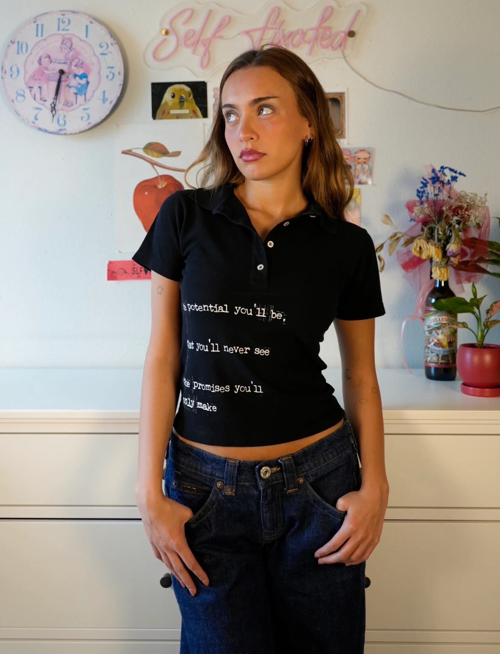 Camisetas Gráficas Estéticas c - Y2K Graphic Baby Tee Crop avaliação e preço