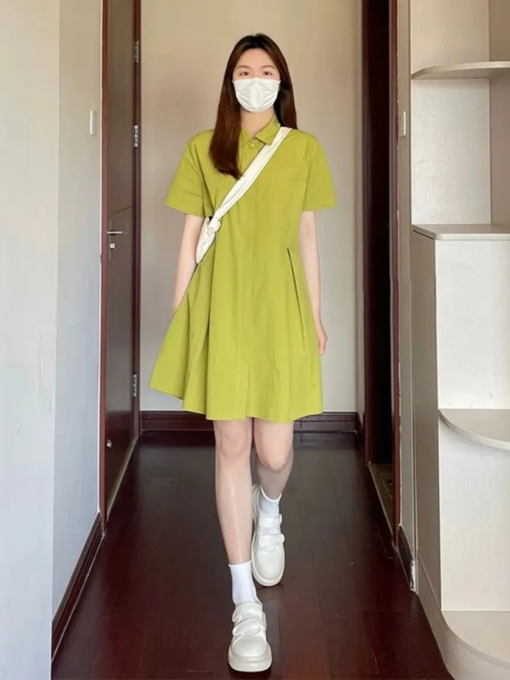 Vestido Feminino Plus Size de  - Korean Style A Line Shirt Dress avaliação e preço