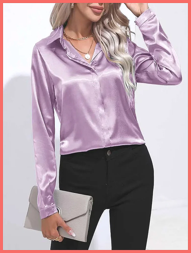 Camisa de Cetim Feminina Prima - Blouses avaliação e preço