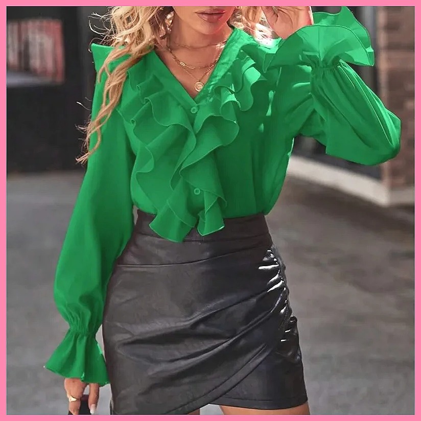 Blusa Elegante Feminina 2025 c - Blouses avaliação e preço