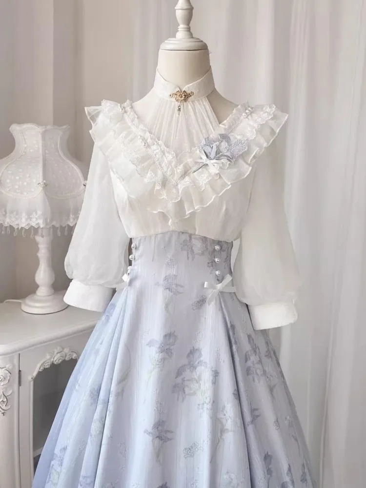 Elelgant feminino verão francê - French Vintage Floral Midi Dress avaliação e preço