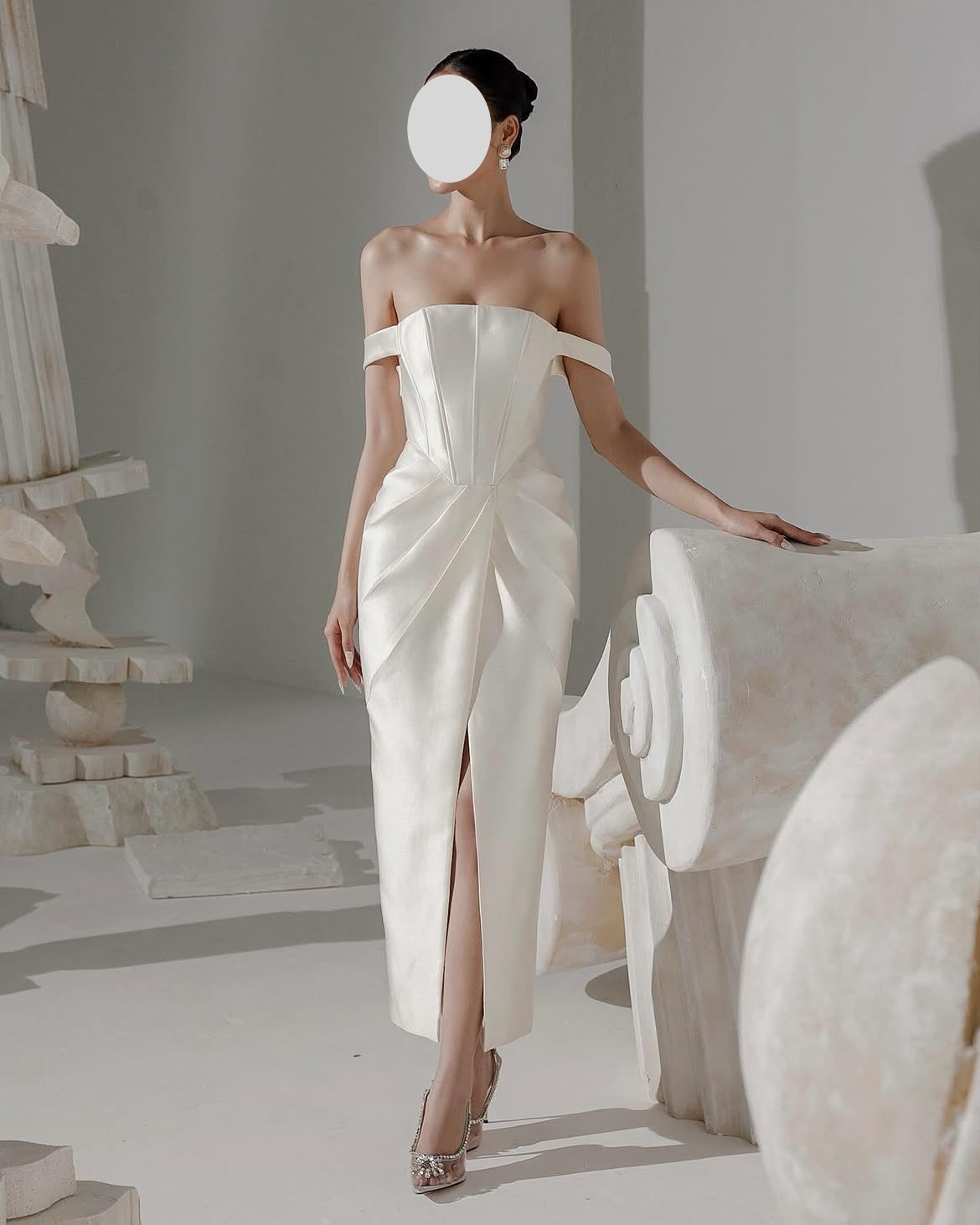 Vestido de Gala Luxuoso e Eleg - Elegant Satin Evening Gown Split avaliação e preço