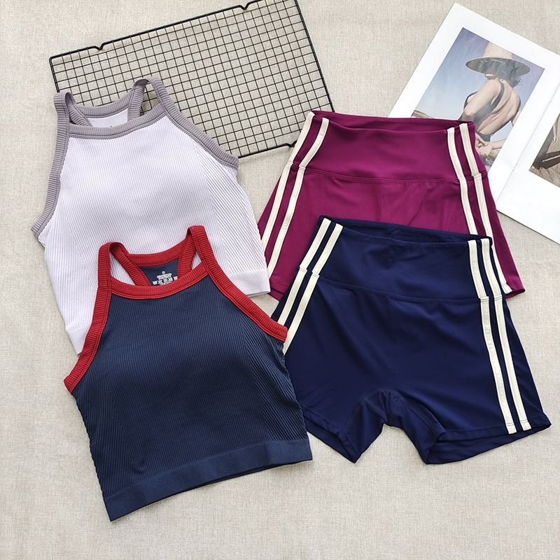 Conjuntos de Treino para Mulhe - Seamless Ribbed Workout Tank Top avaliação e preço