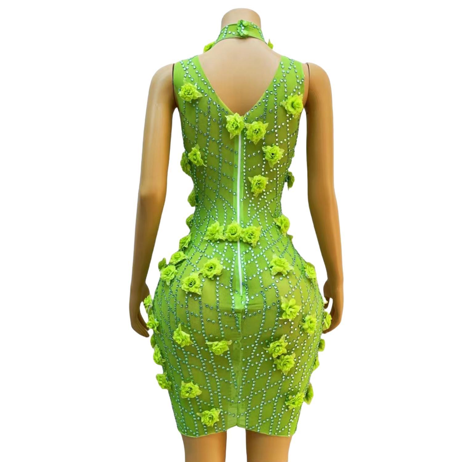 Chique cristais brilhantes str - Sparkly Rhinestone Club Party Dress avaliação e preço
