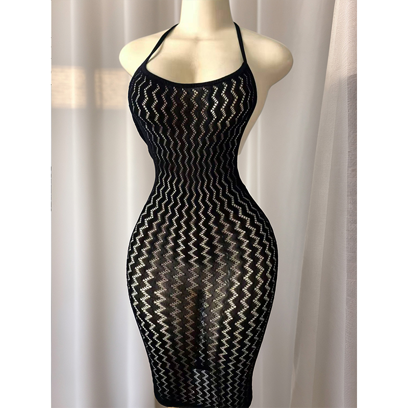Vestido de Praia em Rede para  - Sexy Mesh Sheer Bodycon Dress avaliação e preço