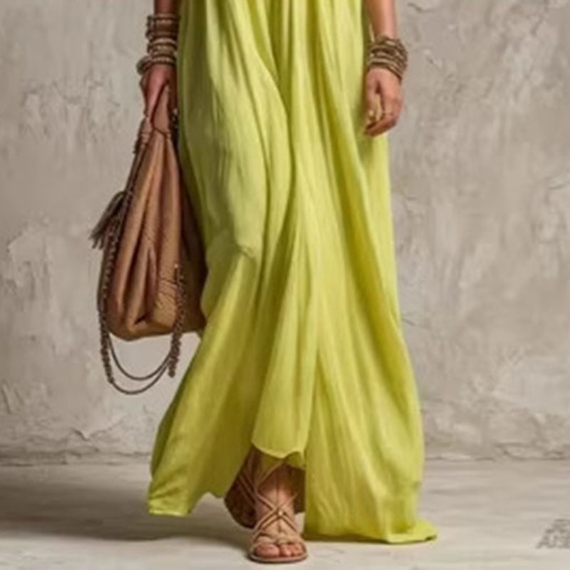 Vestido Casual de Verão para M - Off Shoulder Puff Sleeve Sundress avaliação e preço