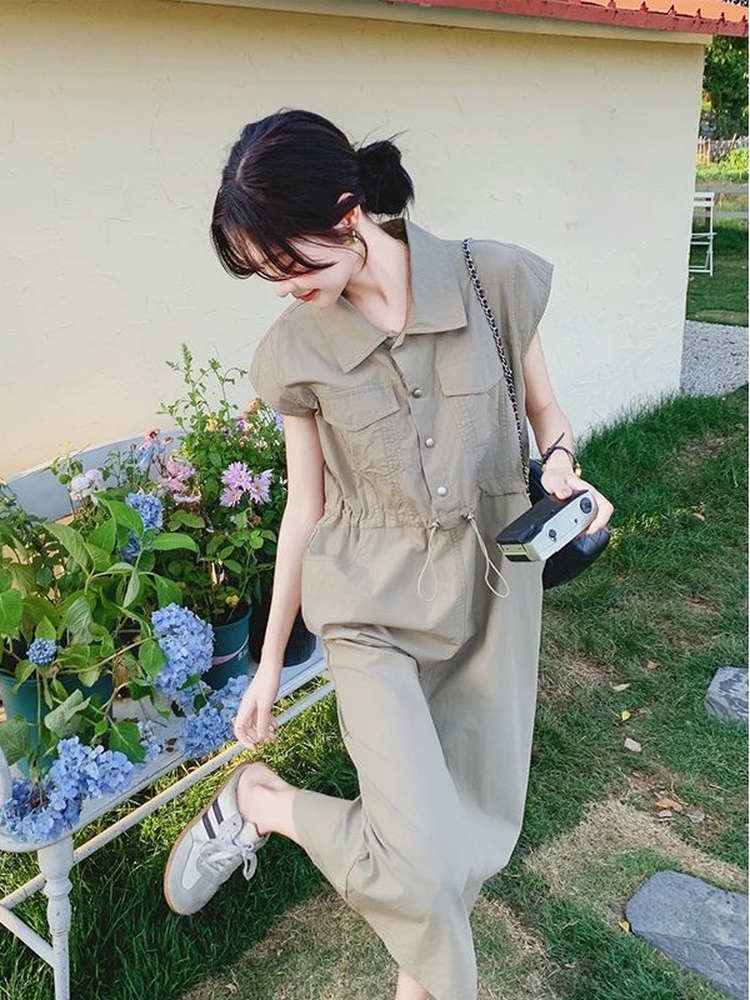 Vestido Camisa Feminino Plus S - Korean Style A Line Shirt Dress avaliação e preço