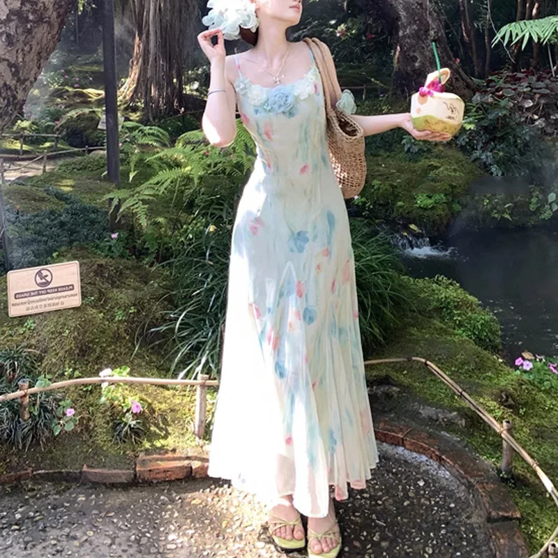 Kawaii doce y2k japonês midi v - French Vintage Floral Midi Dress avaliação e preço
