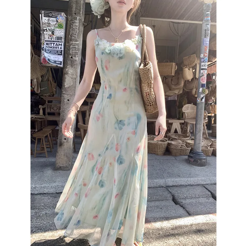 Kawaii doce y2k japonês midi v - French Vintage Floral Midi Dress avaliação e preço