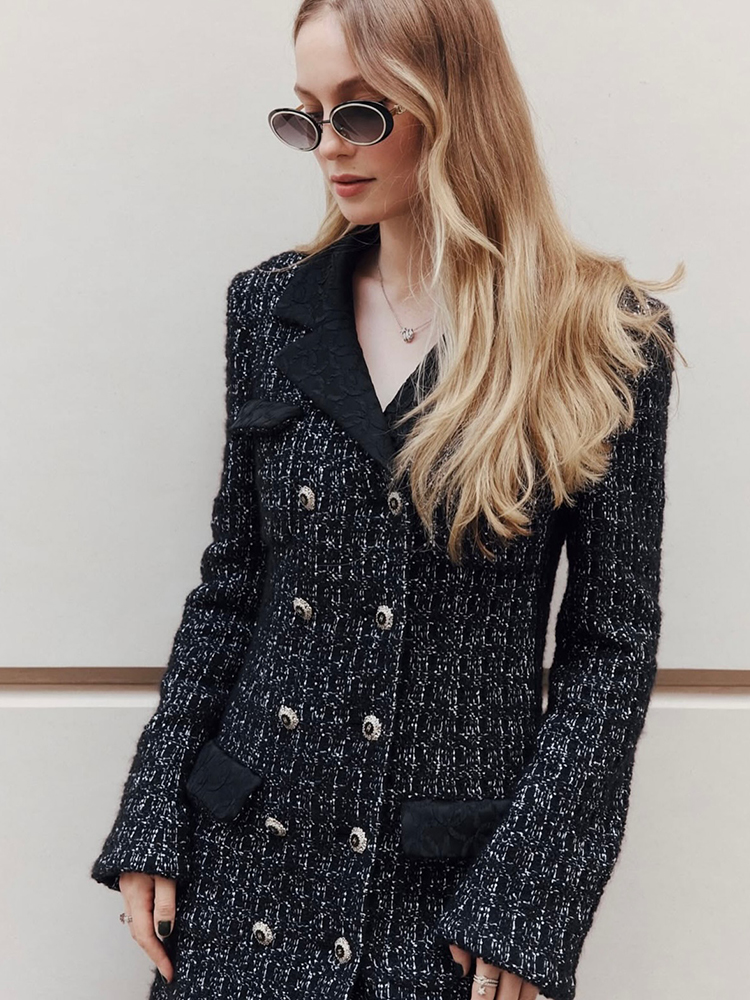 Conjunto Feminino de Blazer e  - Tweed Two Piece Blazer Dress avaliação e preço