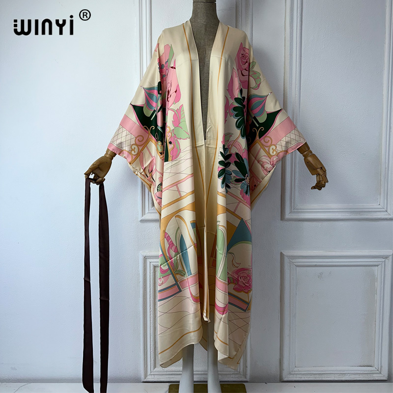 WINYI Vestido de Praia Estampa - Boho Summer Beach Maxi Dress avaliação e preço