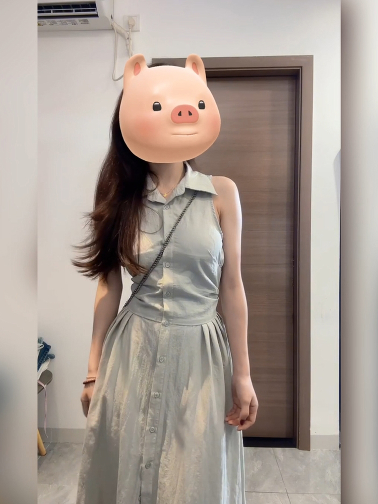 Vestido Chemise XZY Chic Casua - Korean Style A Line Shirt Dress avaliação e preço