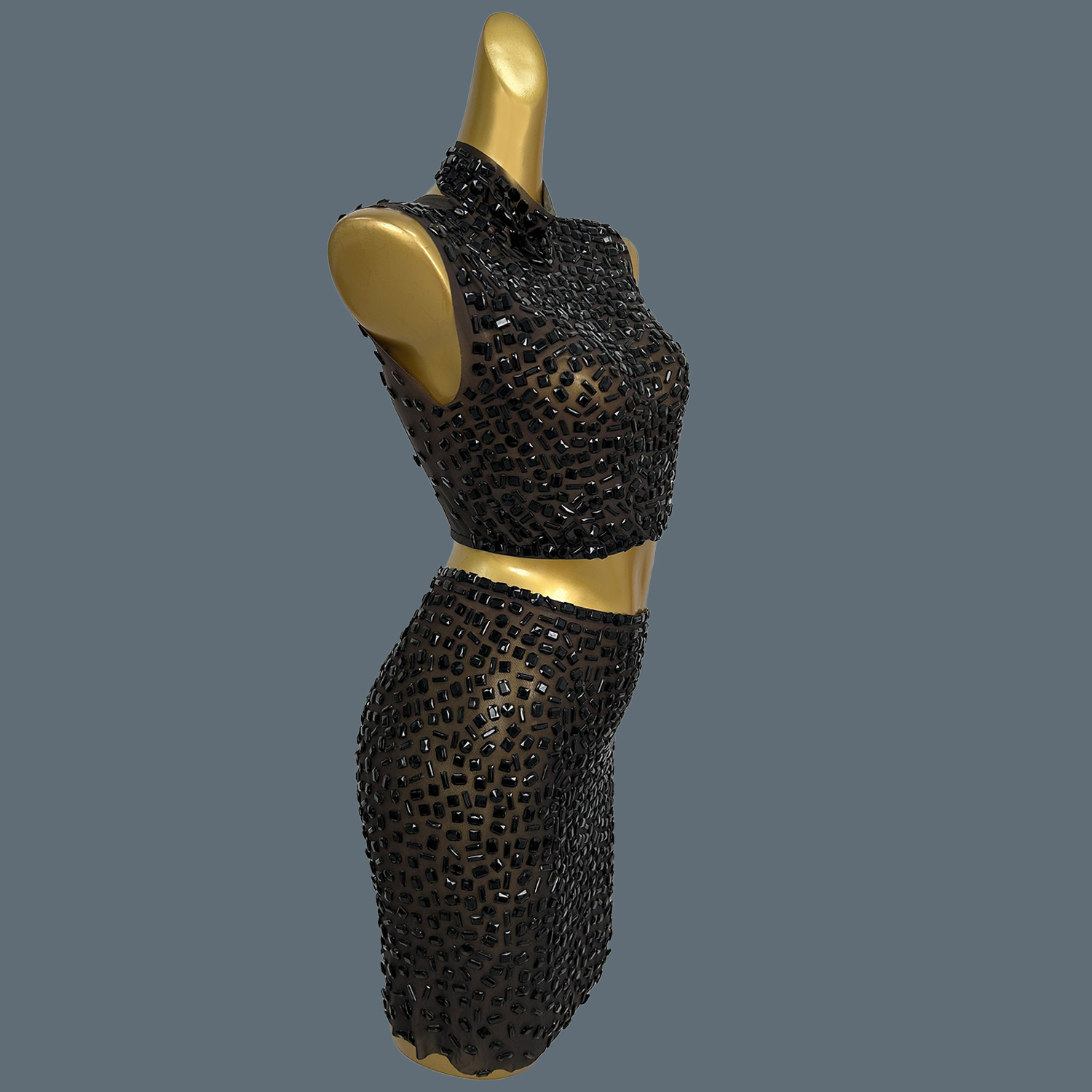 Verão brilhante preto strass v - Sparkly Rhinestone Club Party Dress avaliação e preço