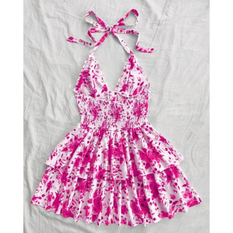 Vestido Curto Feminino Estilo  - French Vintage Floral Midi Dress avaliação e preço