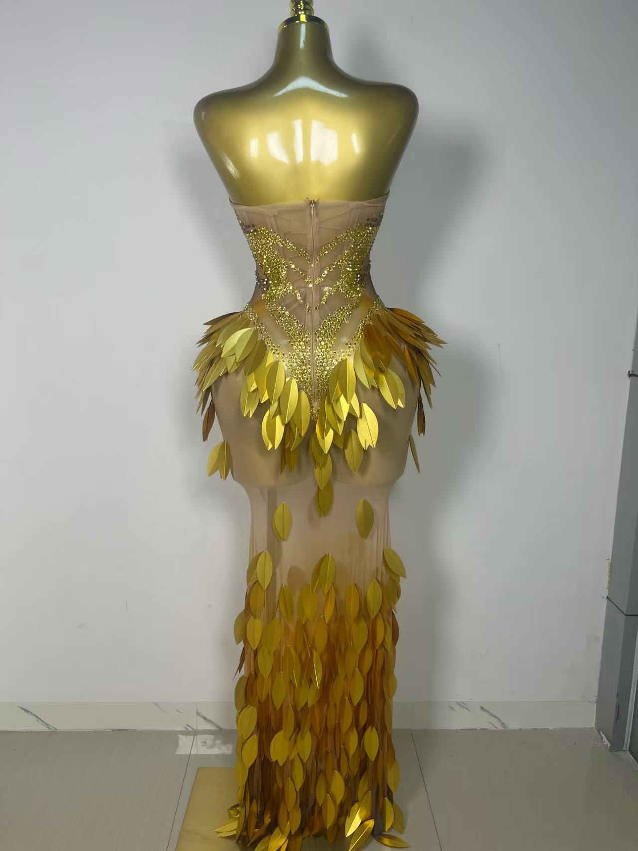 Vestido de Festa Brilhante Dou - Sparkly Rhinestone Club Party Dress avaliação e preço