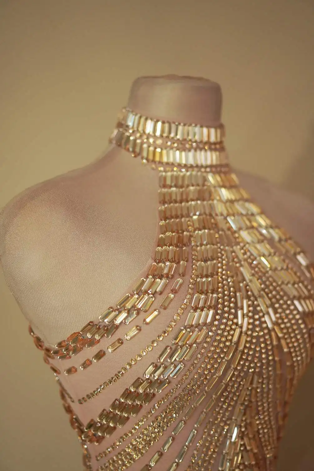 Vestido Brilhante para Mulhere - Sparkly Rhinestone Club Party Dress avaliação e preço