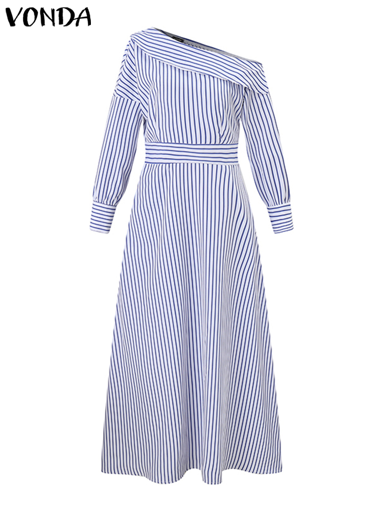 Plus size 5xl vonda vestido el - Off Shoulder Puff Sleeve Sundress avaliação e preço