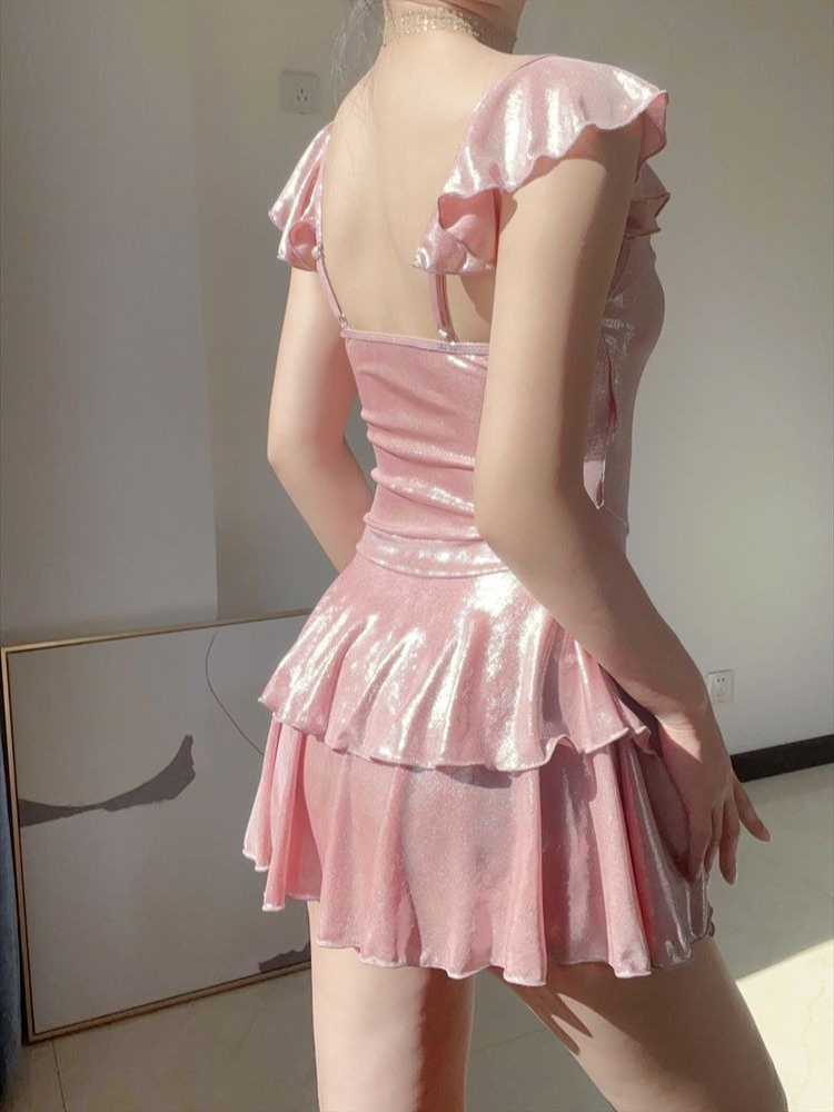 Maiô Rosa Brilhante Feminino c - Skirts avaliação e preço
